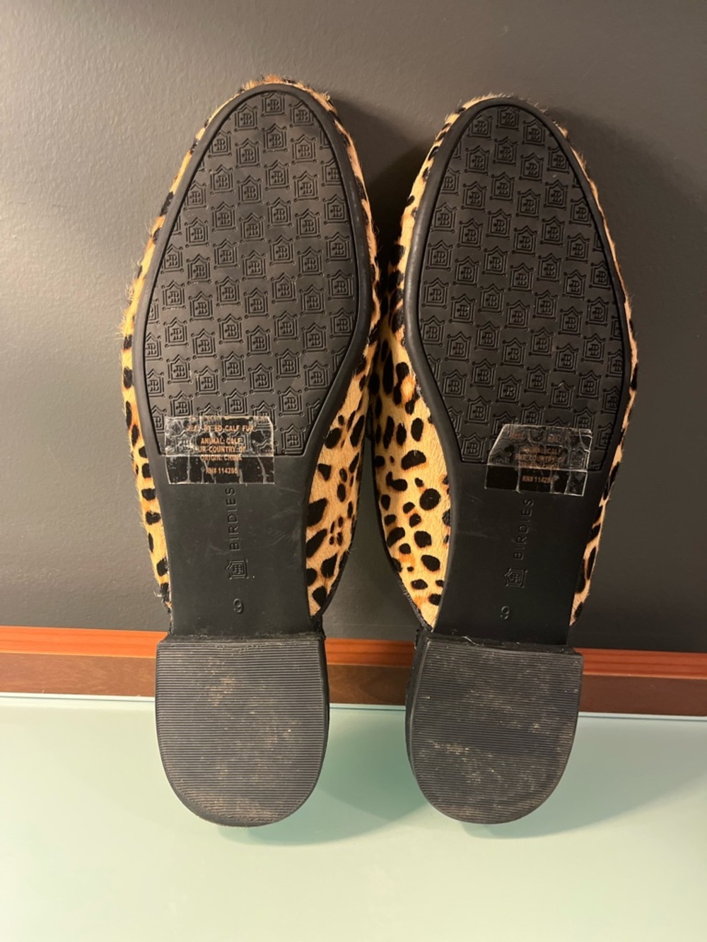 Birdies The Phoebe calf hair Leopard-Print Slip-On Mules - Picture 3 of 4